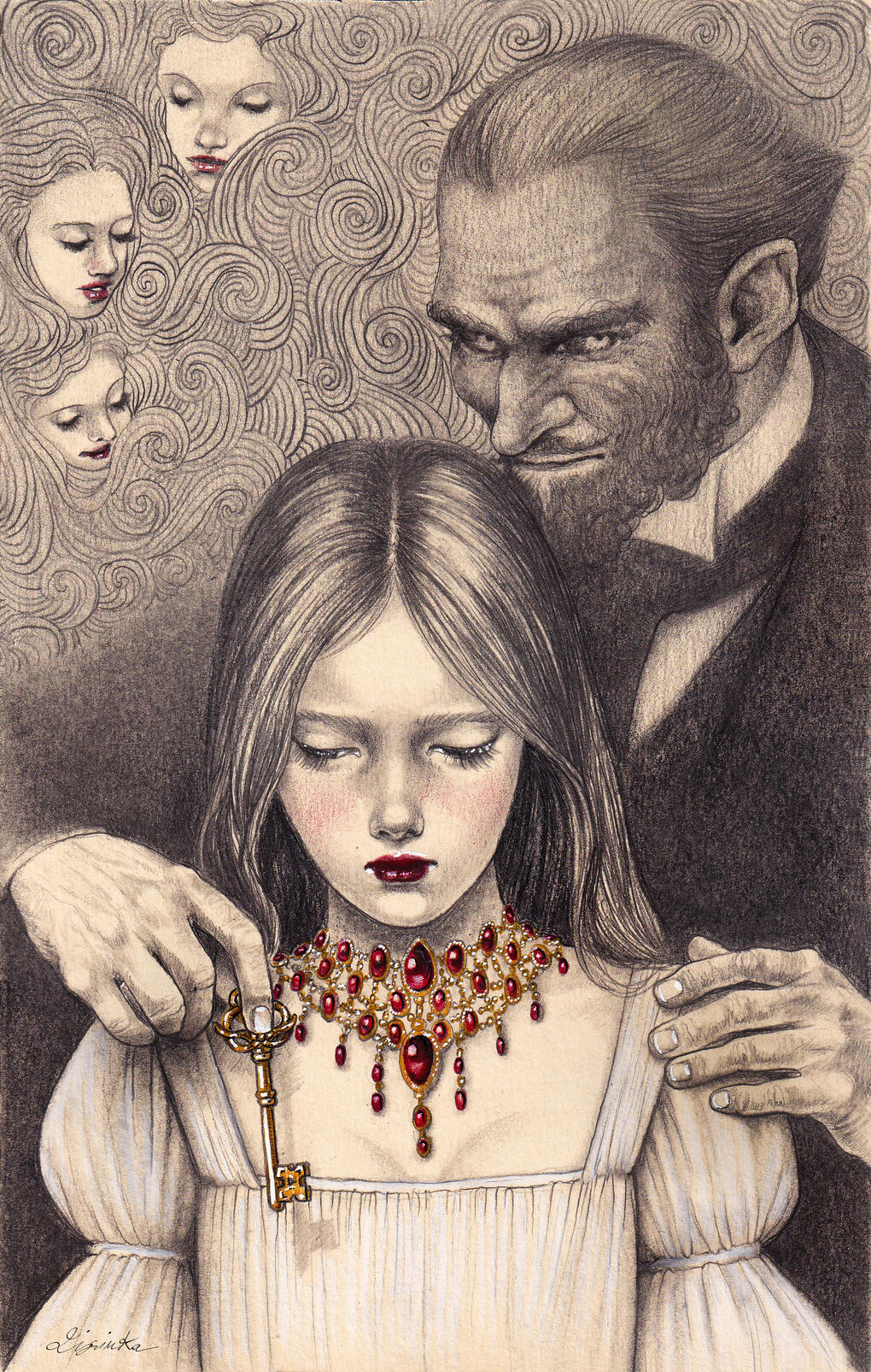 The Key to my Enfer - graphite+carbothello